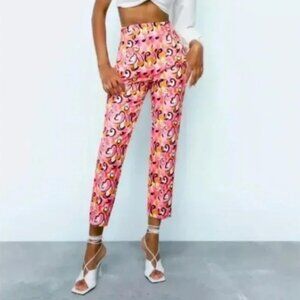 Zara Paisley Pleated Trousers